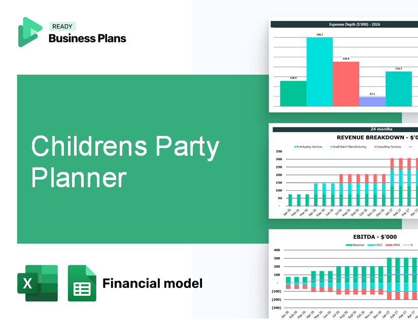 Childrens Party Planner Financial Model