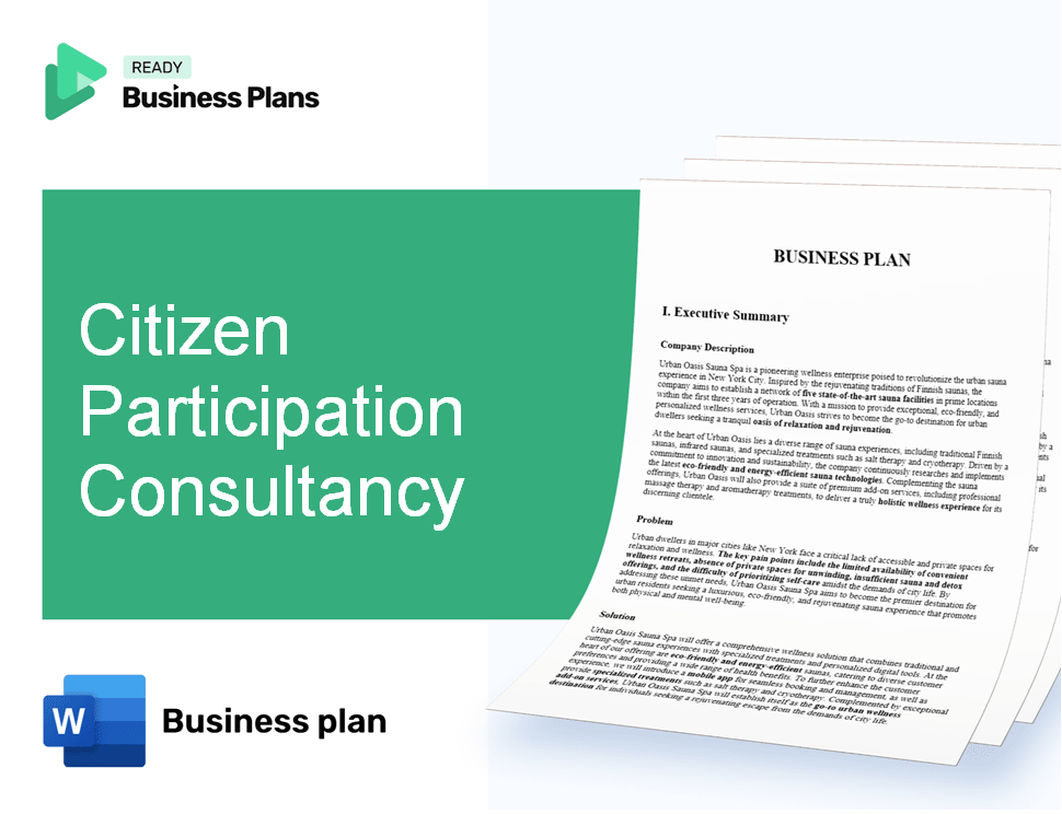 Citizen Participation Consultancy Business Plan