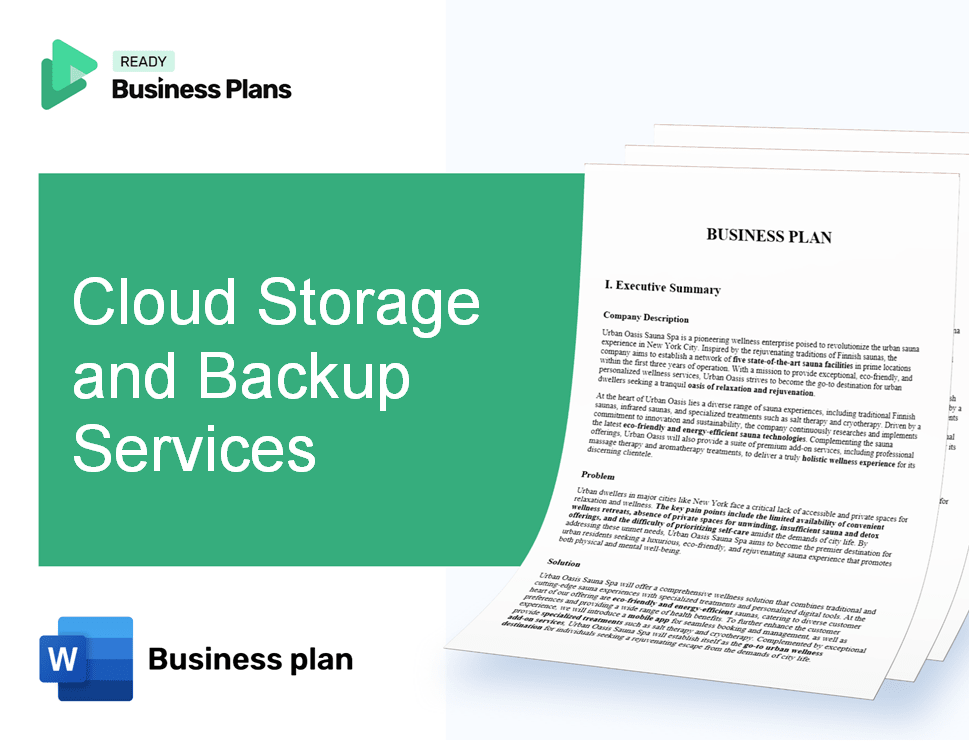Cloud Storage and Backup Services Business Plan