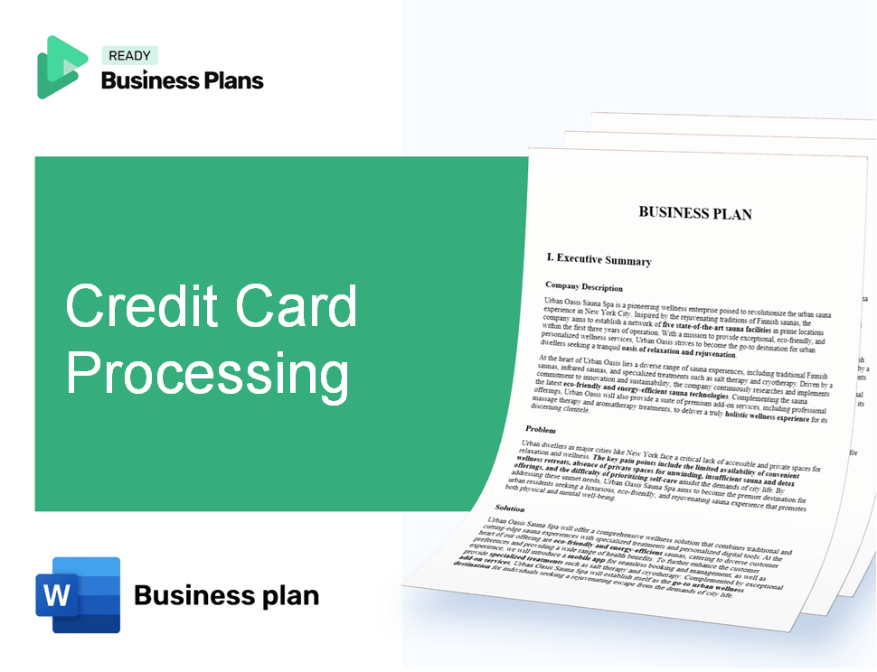 Credit Card Processing Business Plan