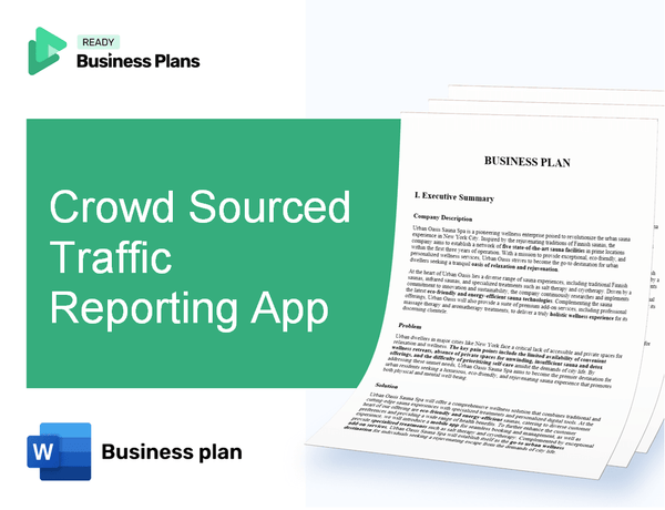 Crowd Sourced Traffic Reporting App Business Plan