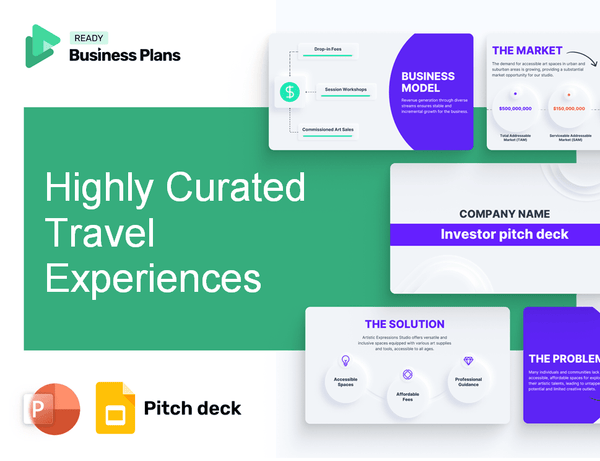 Highly Curated Travel Experiences Pitch Deck