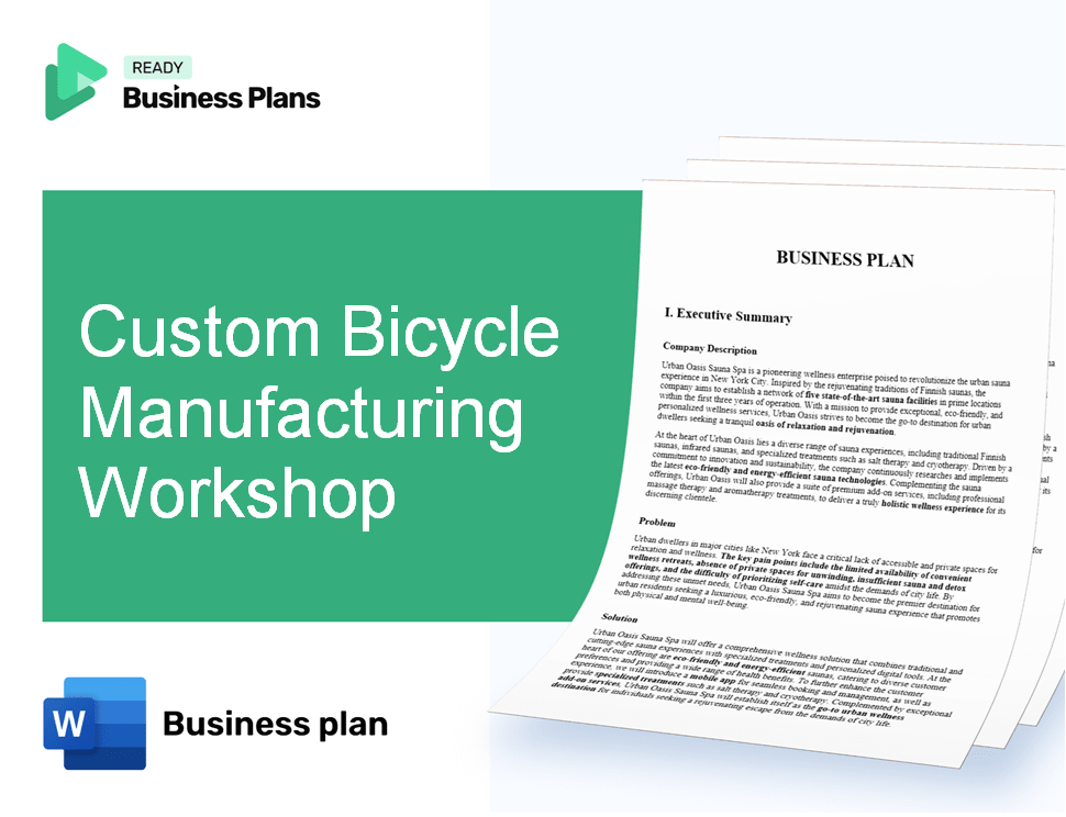 Custom Bicycle Manufacturing Workshop Business Plan