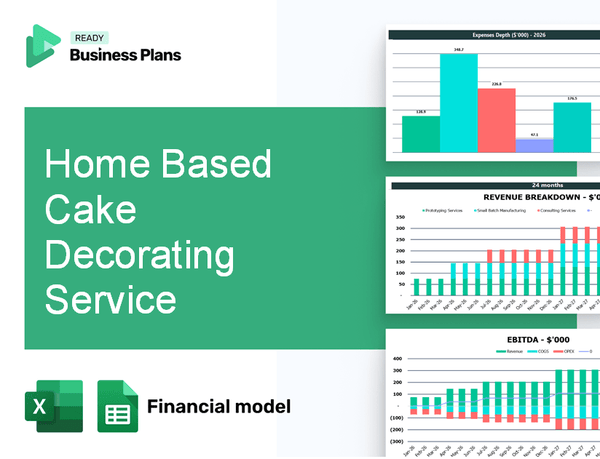 Home Based Cake Decorating Service Financial Model