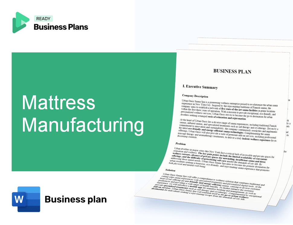 Mattress Manufacturing Business Plan