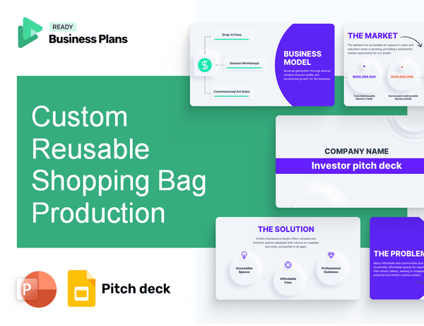 Custom Reusable Shopping Bag Production Pitch Deck