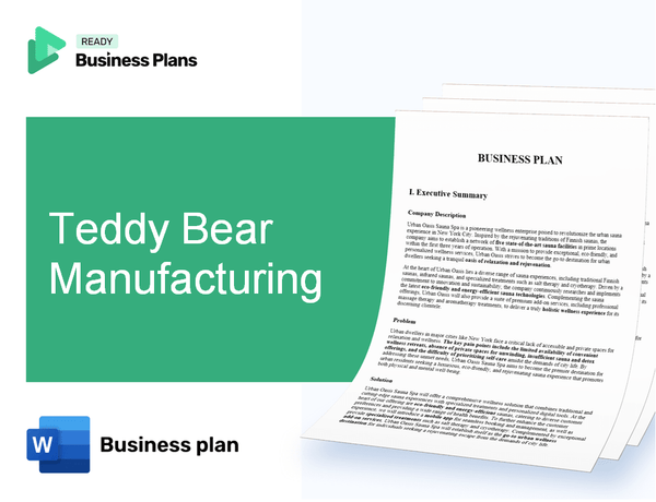 Teddy Bear Manufacturing Business Plan
