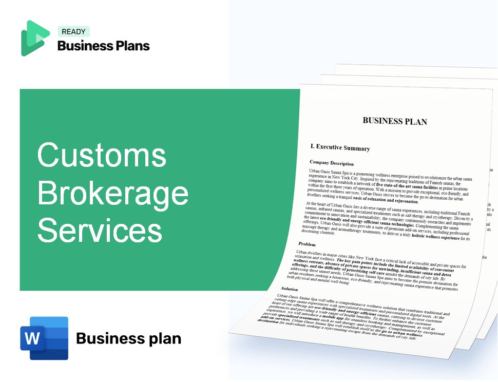 Customs Brokerage Services Business Plan