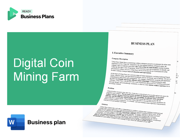 Digital Coin Mining Farm Business Plan