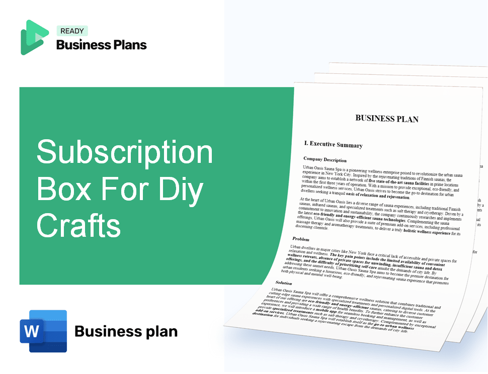 Subscription Box For Diy Crafts Business Plan