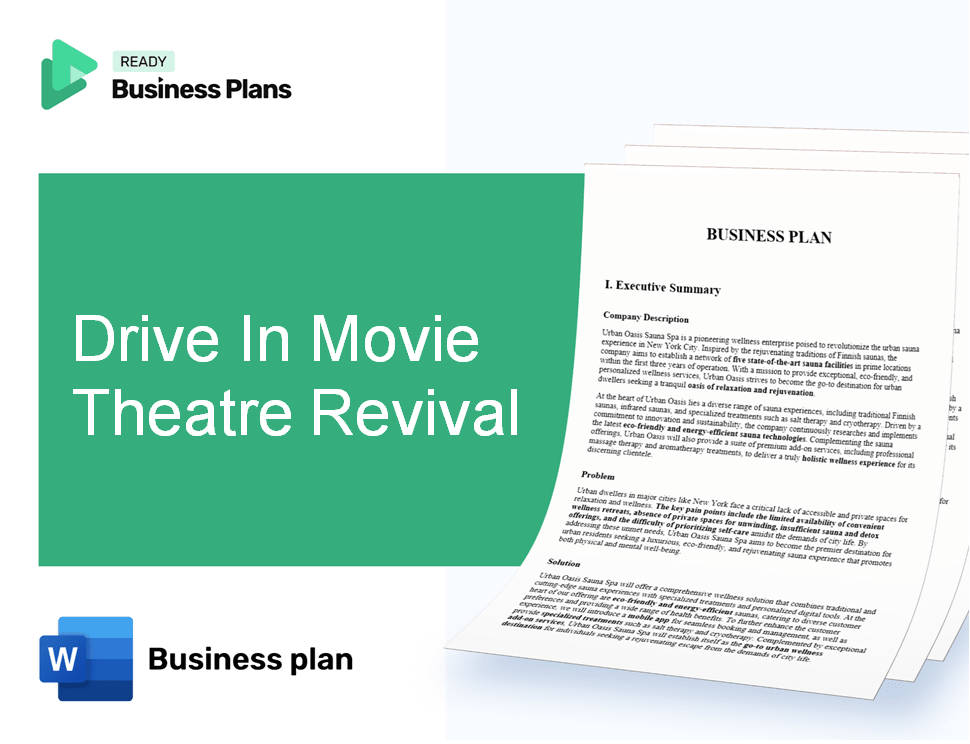Drive In Movie Theatre Revival Business Plan