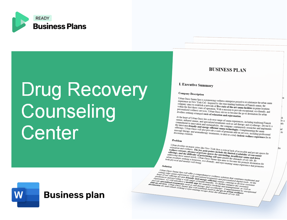 Drug Recovery Counseling Center Business Plan