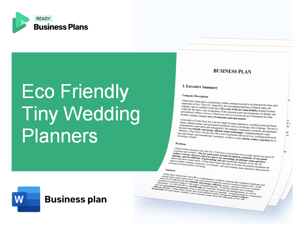 Eco Friendly Tiny Wedding Planners Business Plan