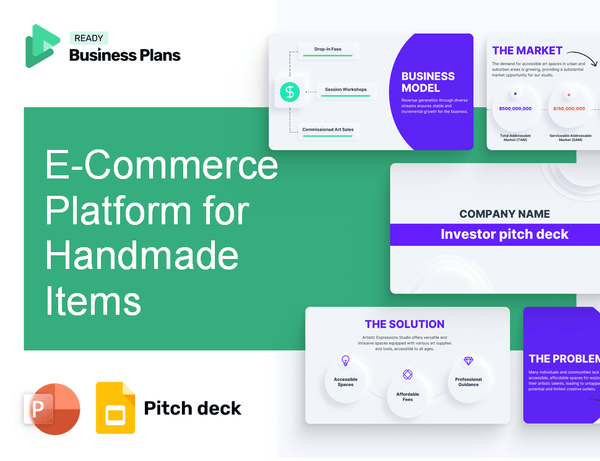 E-Commerce Platform for Handmade Items Pitch Deck