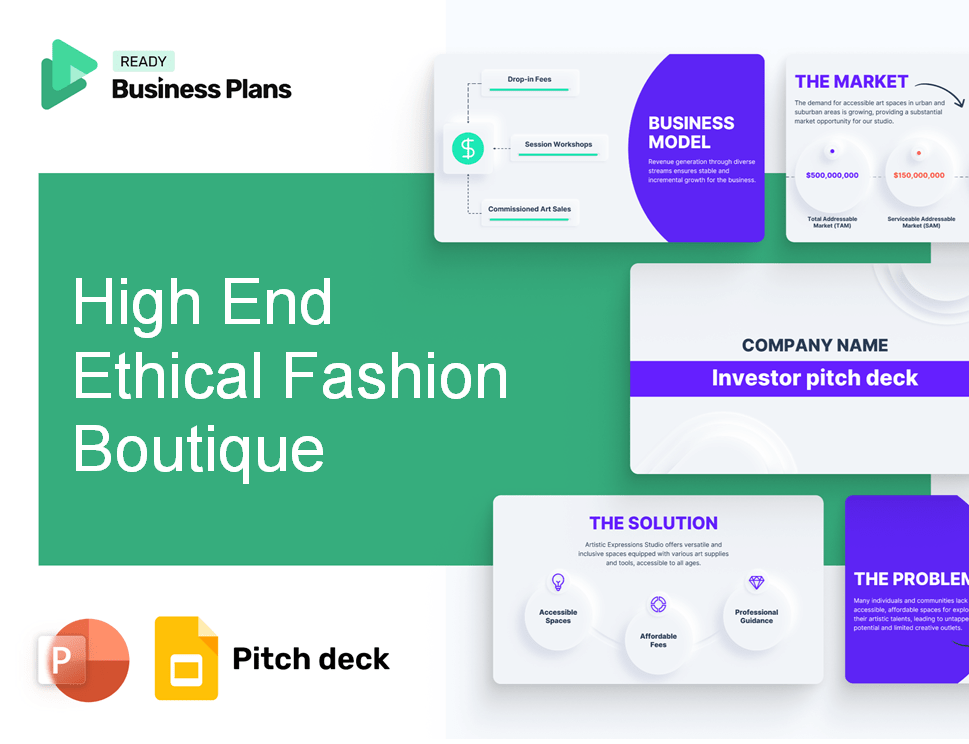 High End Ethical Fashion Boutique Pitch Deck