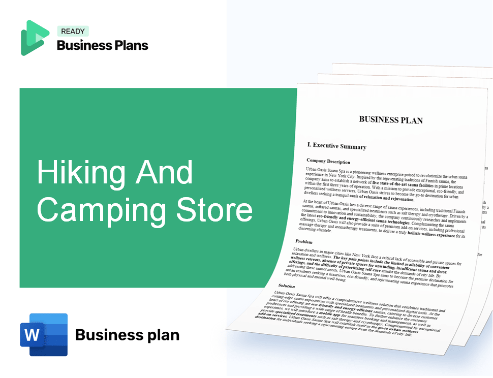 Hiking And Camping Store Business Plan