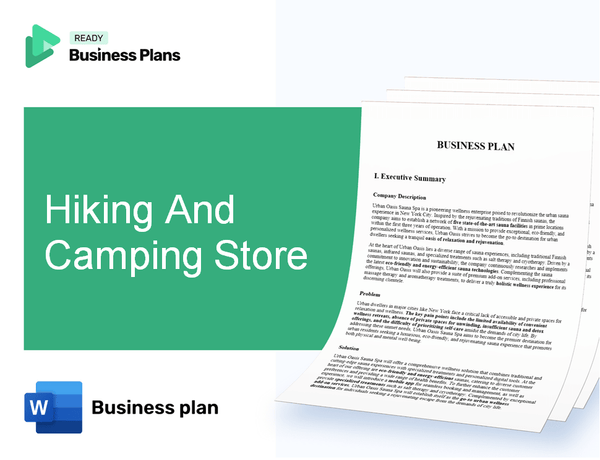 Hiking And Camping Store Business Plan