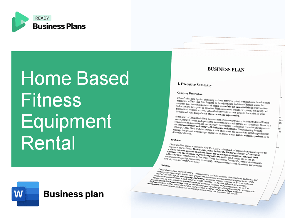 Home Based Fitness Equipment Rental Business Plan