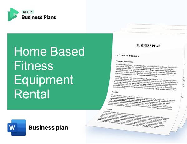 Home Based Fitness Equipment Rental Business Plan