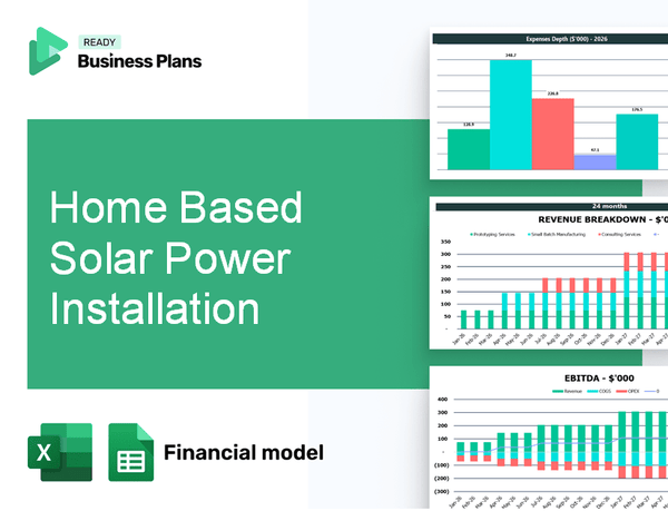 Home Based Solar Power Installation Financial Model