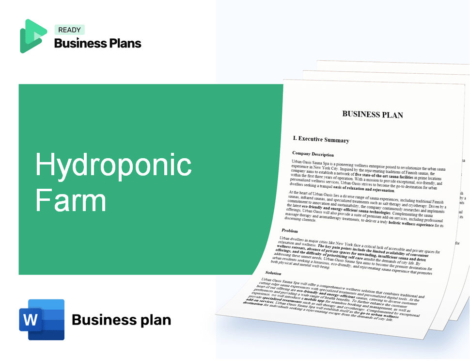 Hydroponic Farm Business Plan