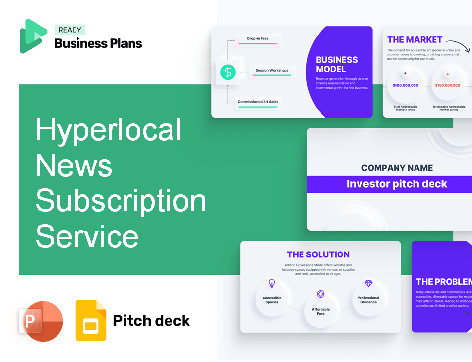 Hyperlocal News Subscription Service Pitch Deck