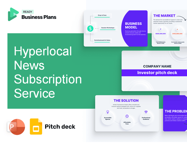 Hyperlocal News Subscription Service Pitch Deck