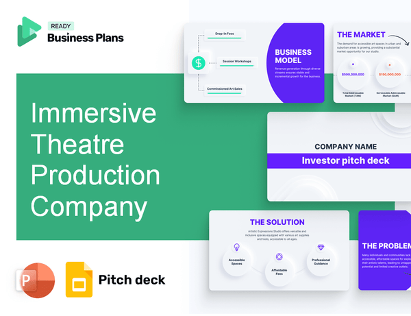 Immersive Theatre Production Company Pitch Deck