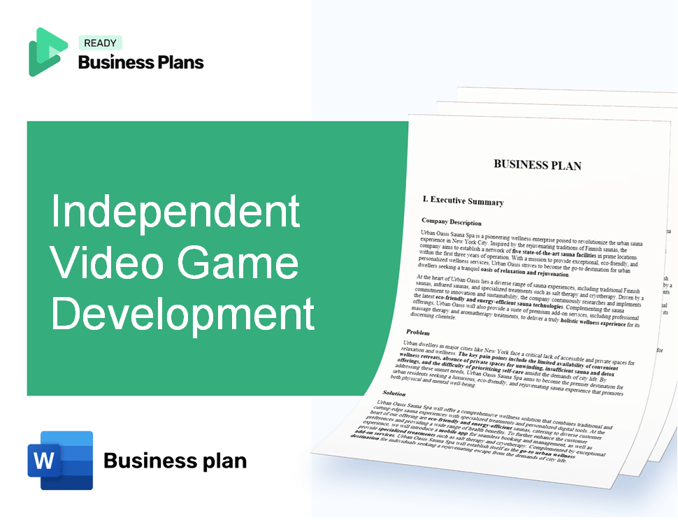 Independent Video Game Development Business Plan