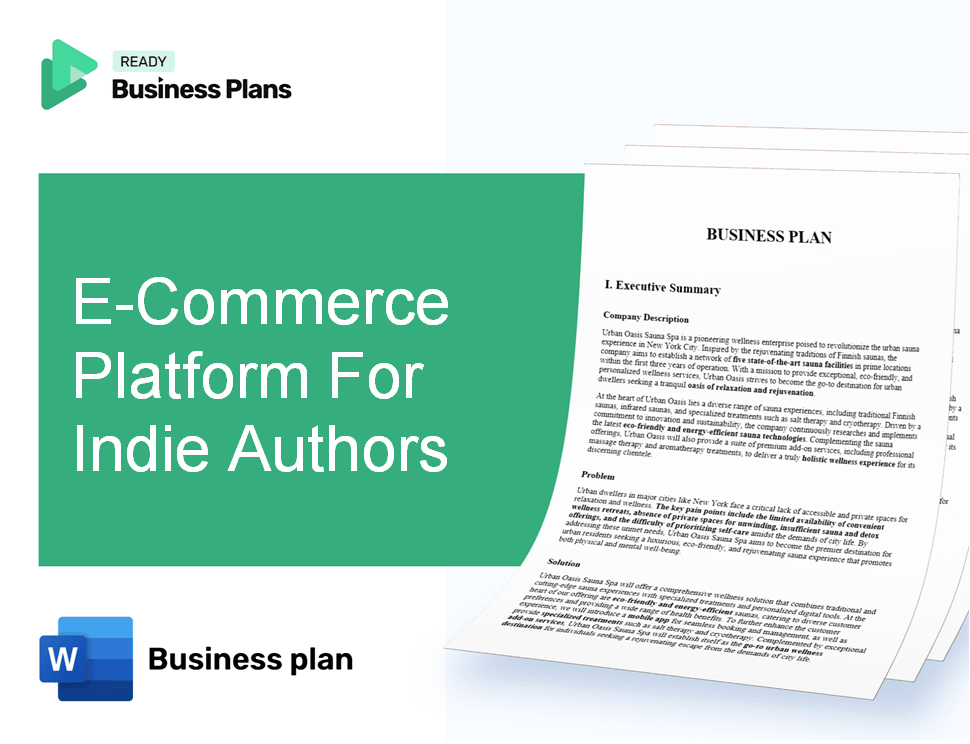 E-Commerce Platform For Indie Authors Business Plan
