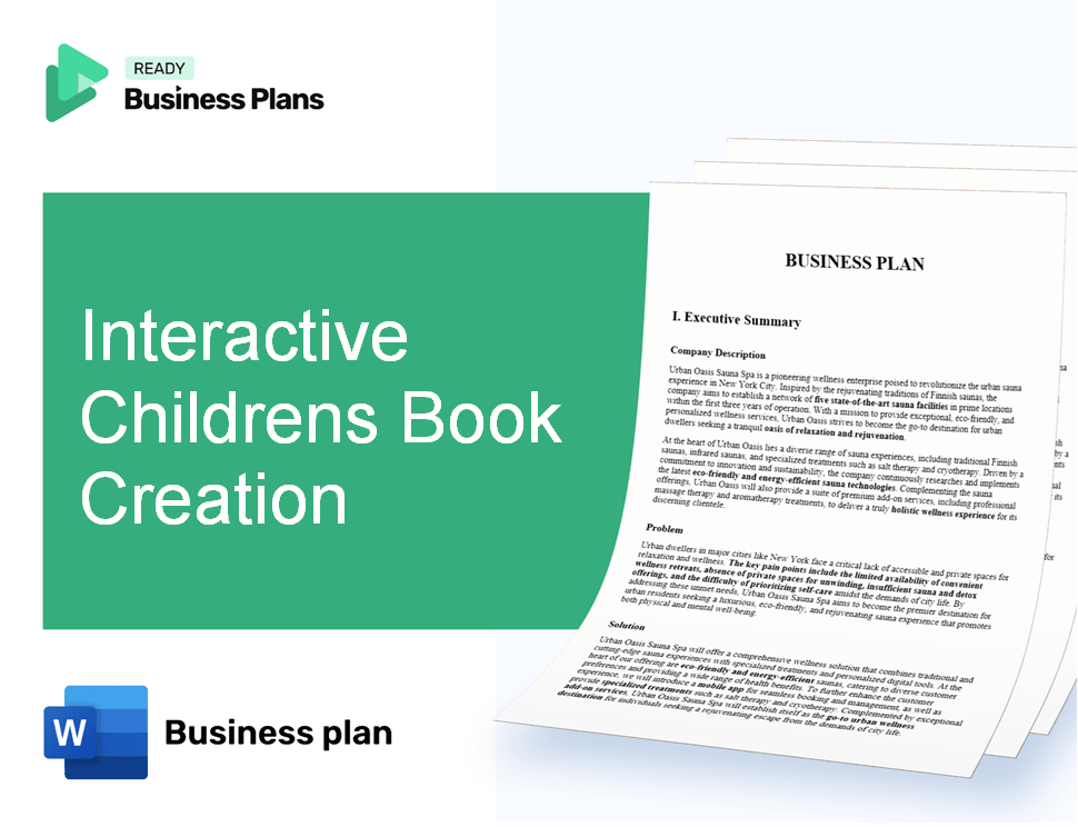 Interactive Childrens Book Creation Business Plan