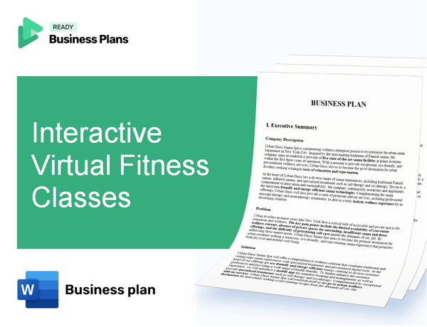 Interactive Virtual Fitness Classes Business Plan