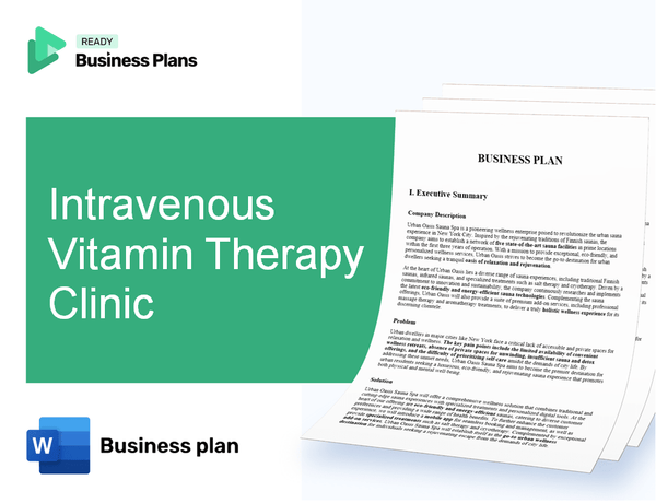 Intravenous Vitamin Therapy Clinic Business Plan