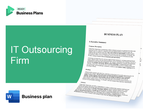 IT Outsourcing Firm Business Plan