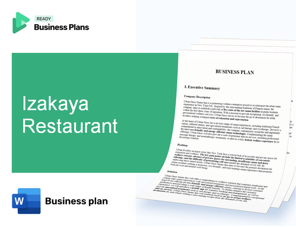 Izakaya Restaurant Business Plan