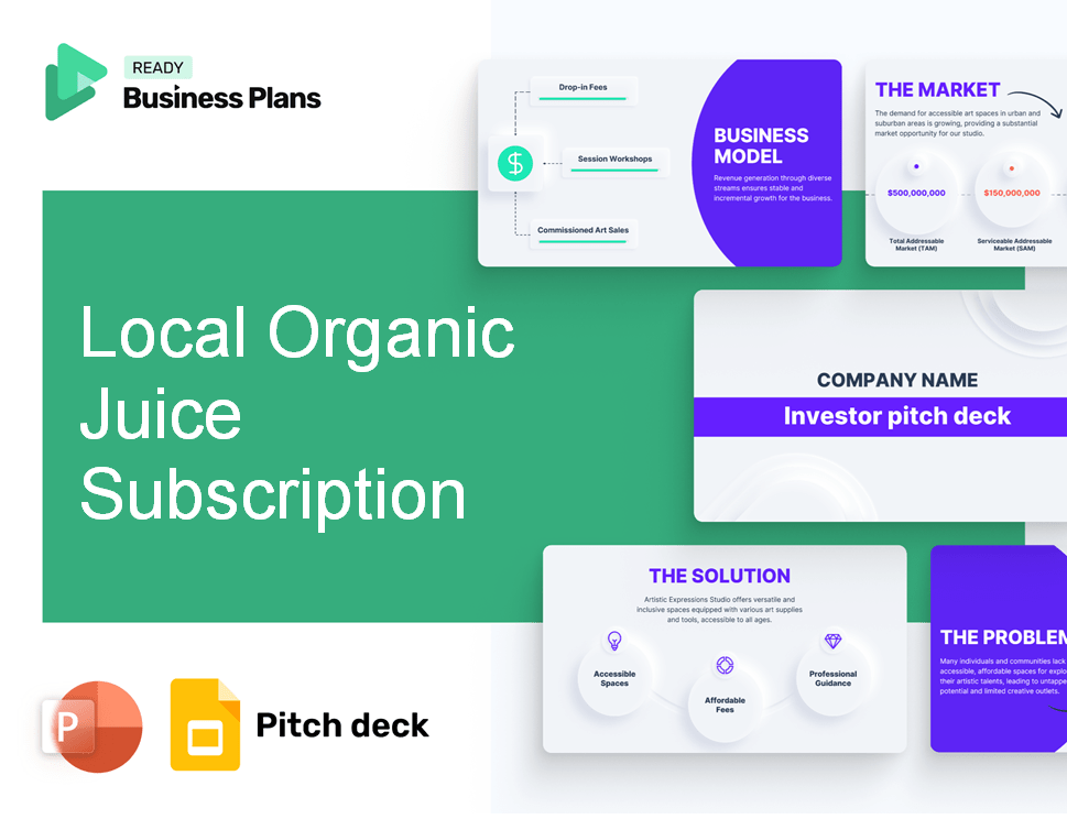 Local Organic Juice Subscription Pitch Deck