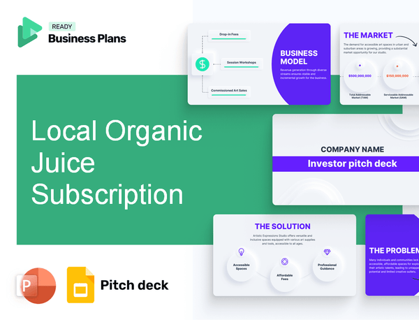 Local Organic Juice Subscription Pitch Deck
