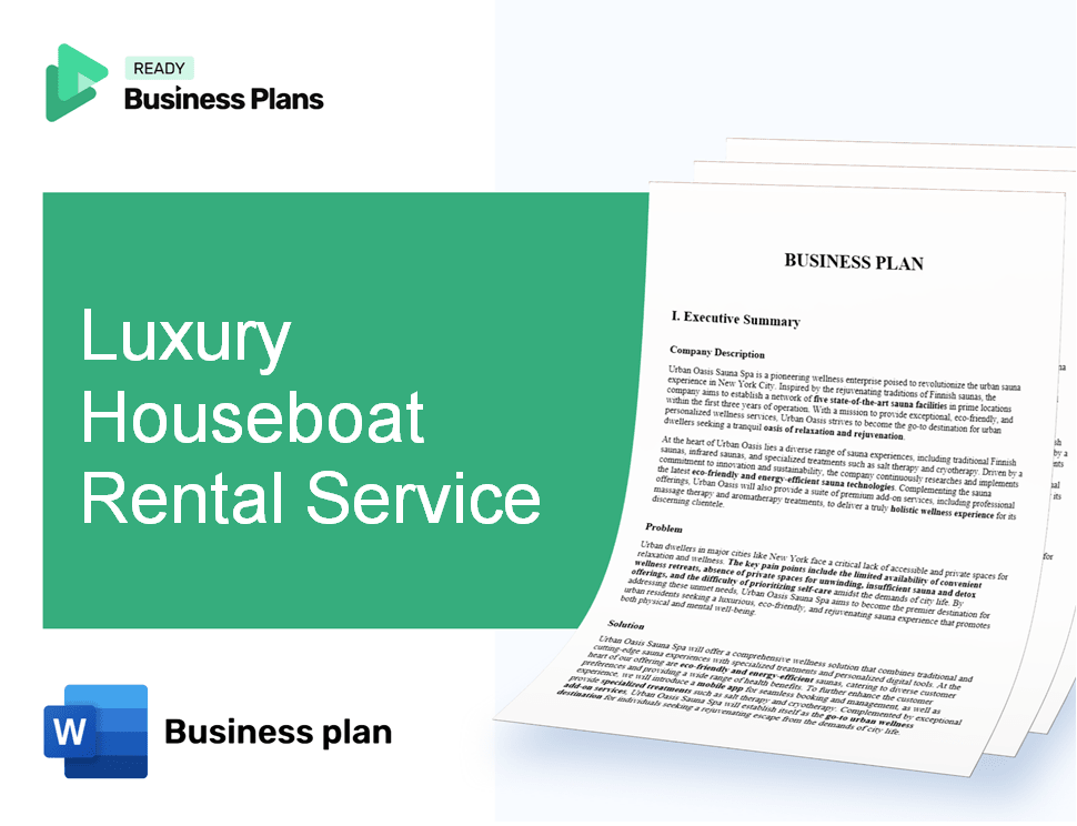 Luxury Houseboat Rental Service Business Plan