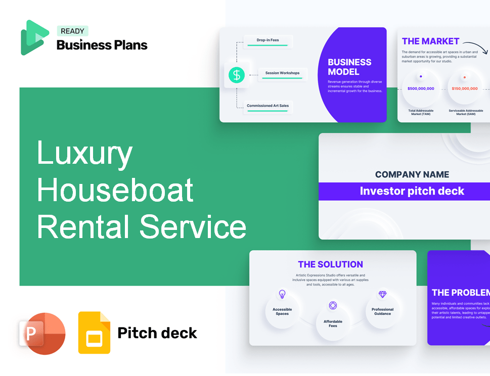 Luxury Houseboat Rental Service Pitch Deck