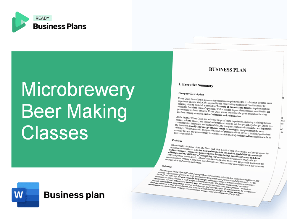 Microbrewery Beer Making Classes Business Plan