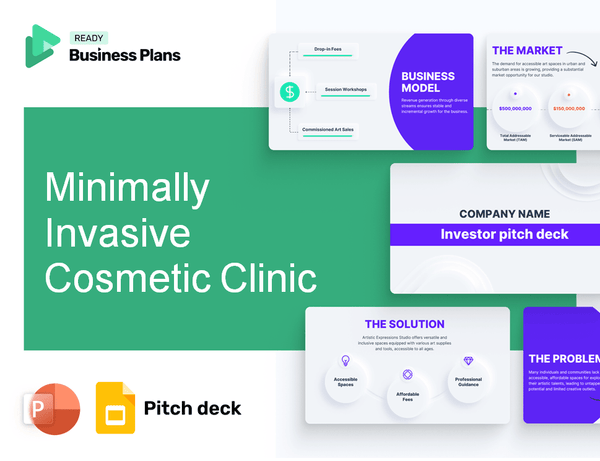 Minimally Invasive Cosmetic Clinic Pitch Deck