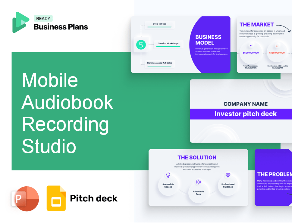 Mobile Audiobook Recording Studio Pitch Deck