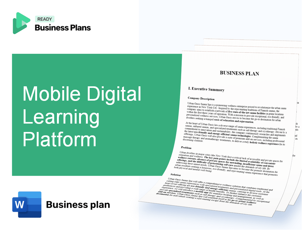 Mobile Digital Learning Platform Business Plan