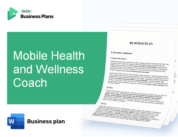 Mobile Health and Wellness Coach Business Plan