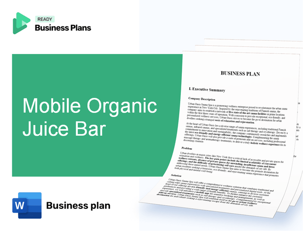 Mobile Organic Juice Bar Business Plan