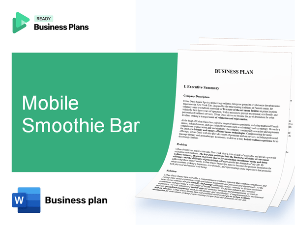 Mobile Smoothie Bar Business Plan