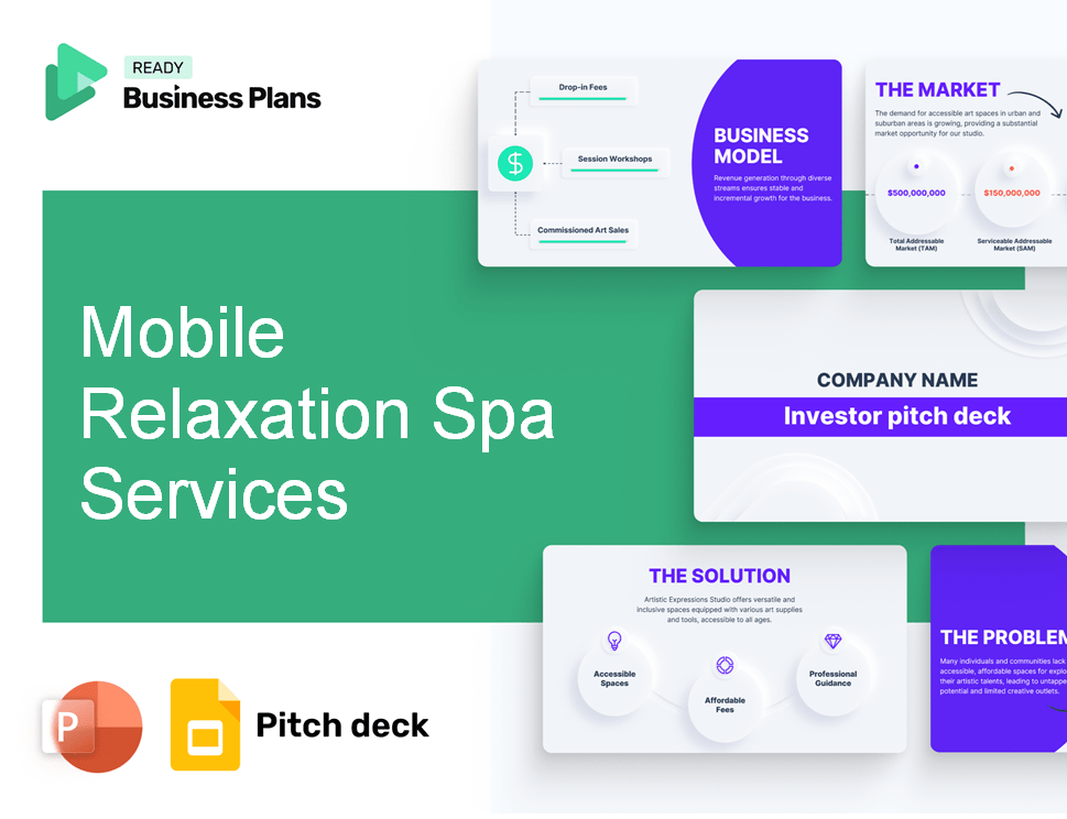 Mobile Relaxation Spa Services Pitch Deck