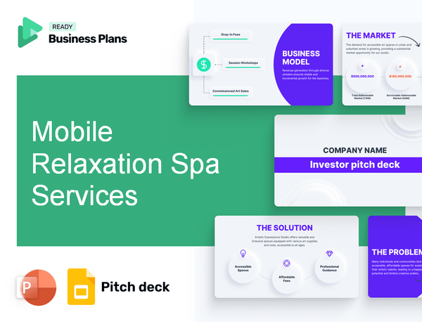 Mobile Relaxation Spa Services Pitch Deck