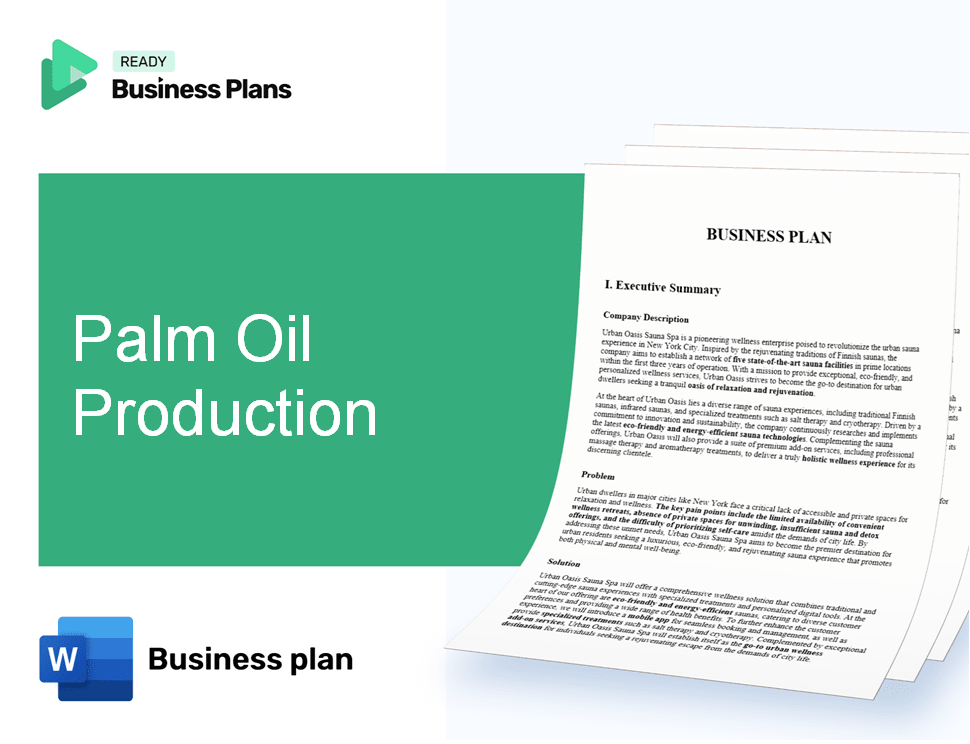 Palm Oil Production Business Plan