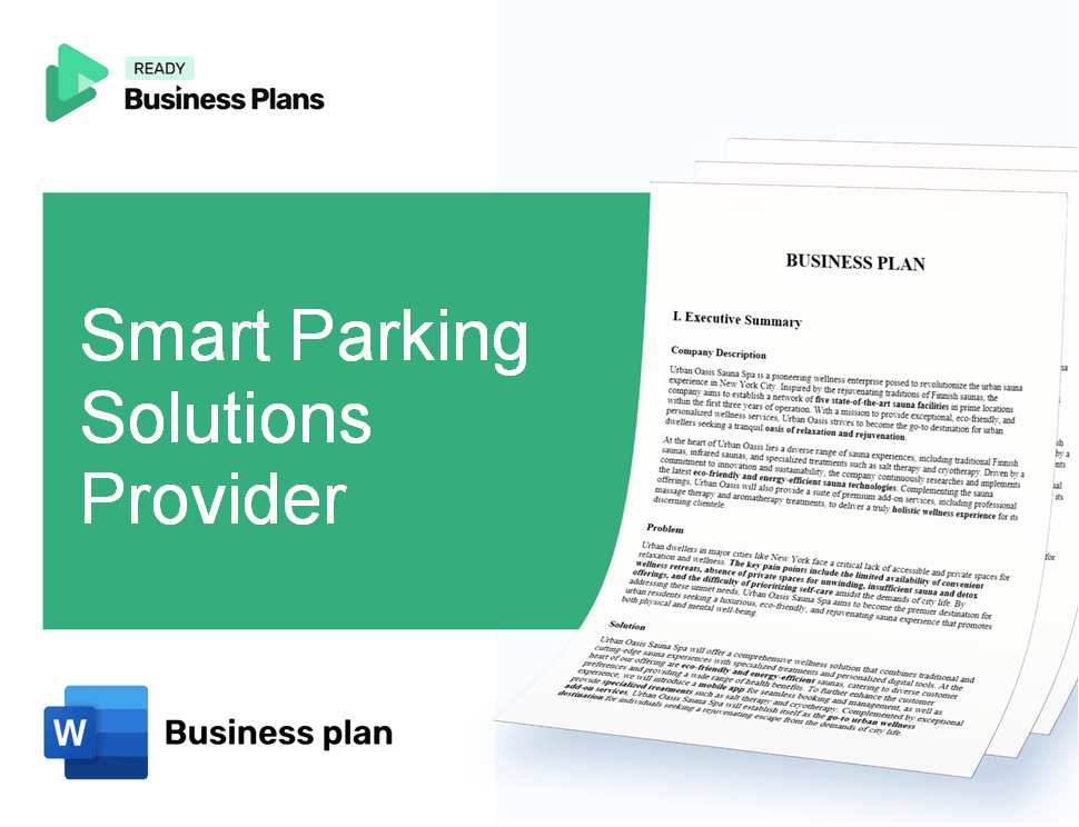 Smart Parking Solutions Provider Business Plan